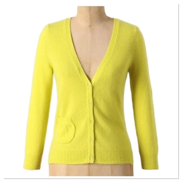 chartreuse cardigan sweater